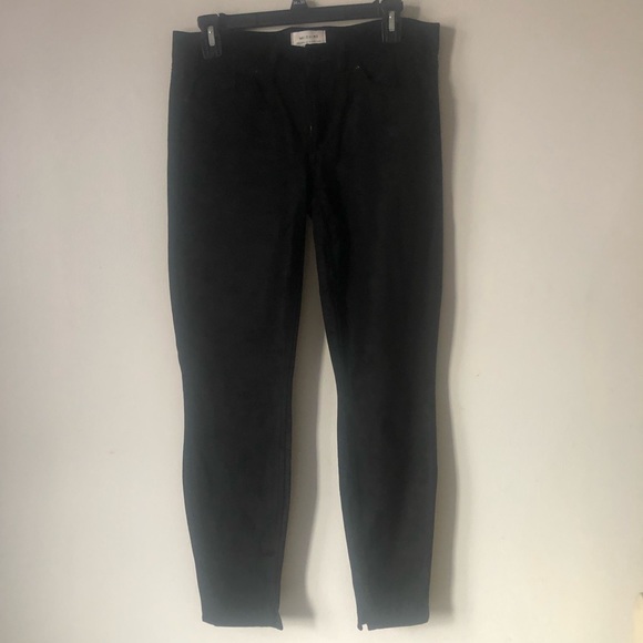 ❤️McGuire Newton Black Skinny Vegan Suede Pants Ankle Slits Size 26 - Picture 2 of 7